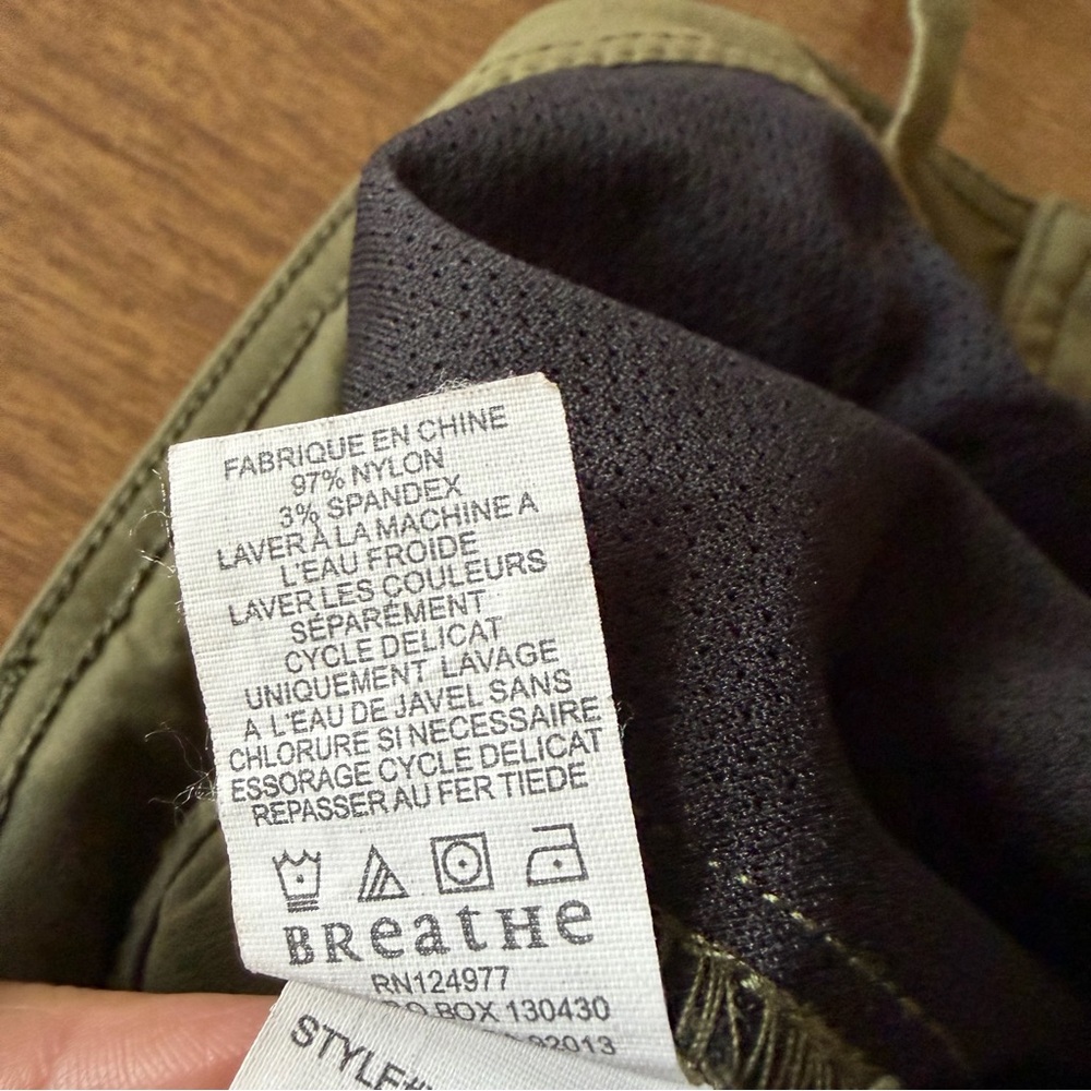prAna Halle Pants Olive Green Utility Hiking Stretch Zion Women’s 8 - Picture 15 of 16